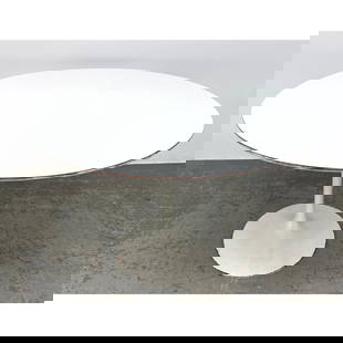 Eero Saarinen style White Laminate Tulip Dining Table.: Eero Saarinen style White Laminate Tulip Dining Table. Dimensions: Height: 28.5 inches, Width: 42 inches, Depth: 42 inches. --- - We offer curbside delivery for most items to NYC, Manhattan, Close Bro