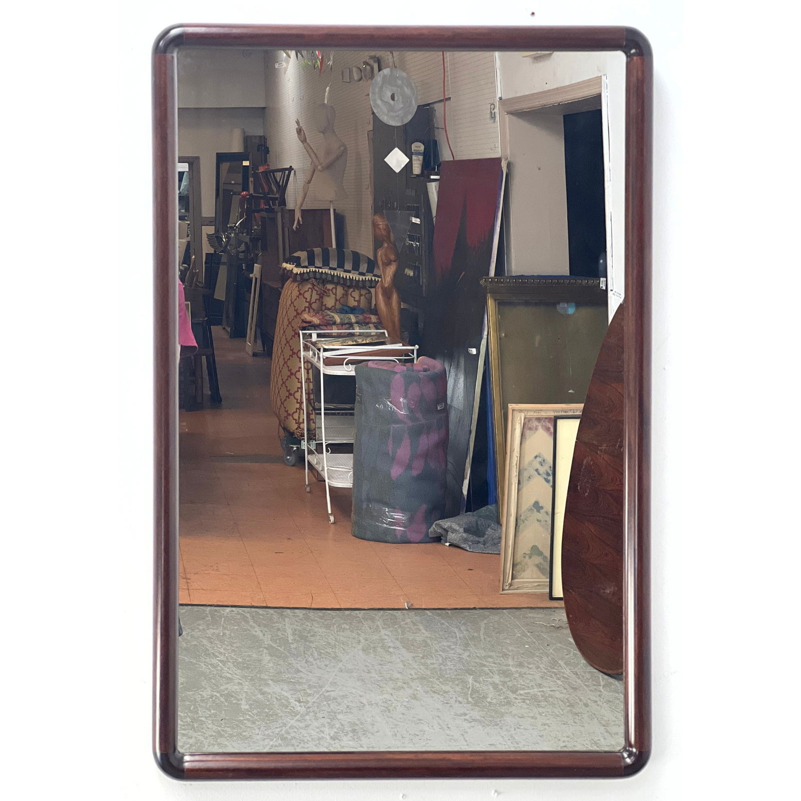 Vejle Stole Style Rosewood rectangular wall mirror (1 of 9)