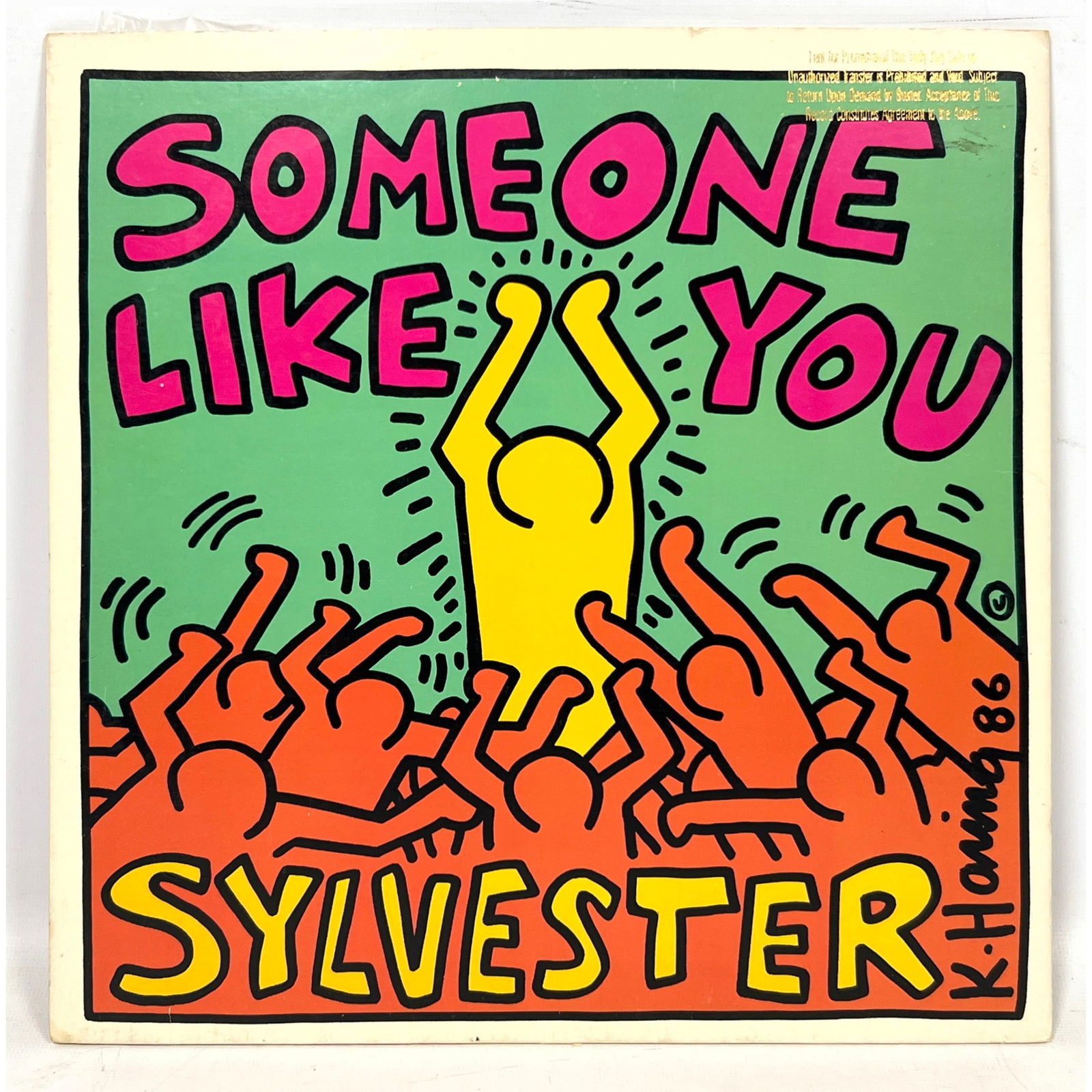 KEITH HARING Record Album Cover. Someone Like You "Sylvester". Cover and Promotional Record. (1 of 12)