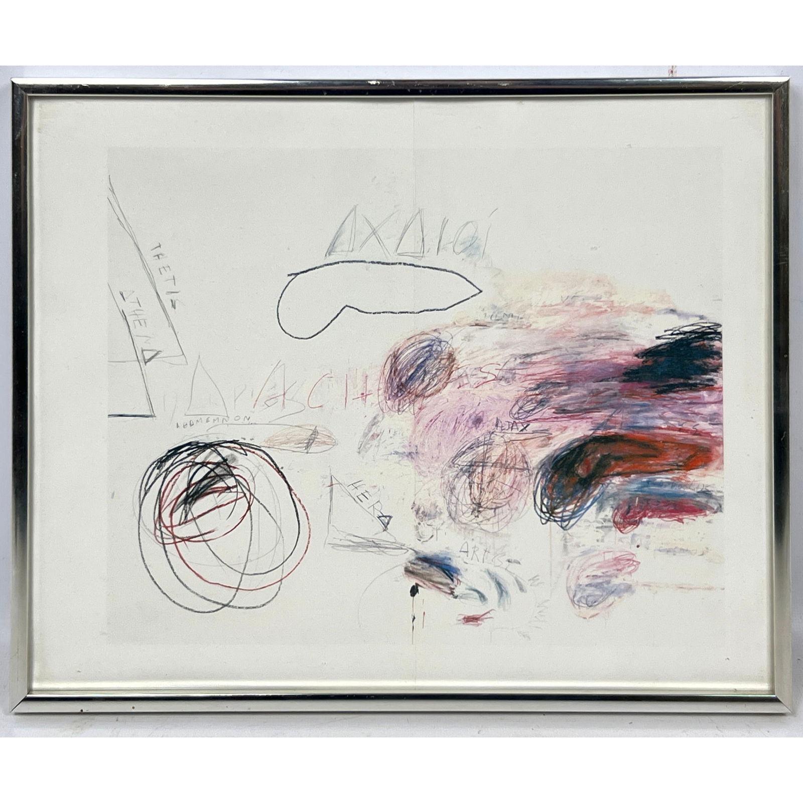 Cy Twombly offset lithograph Print. Unmarked. (1 of 7)