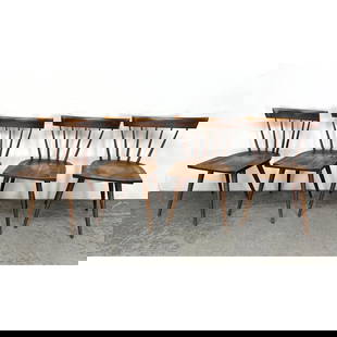 Set 4 Mid Century Paul McCobb Planner Group Spindle Back Dining Chairs: Set 4 Mid Century Paul McCobb Planner Group Spindle Back Dining Chairs Dimensions: Height: 30.25 inches, Width: 20.5 inches, Depth: 17.5 inches. --- - We offer curbside delivery for most items to NYC,