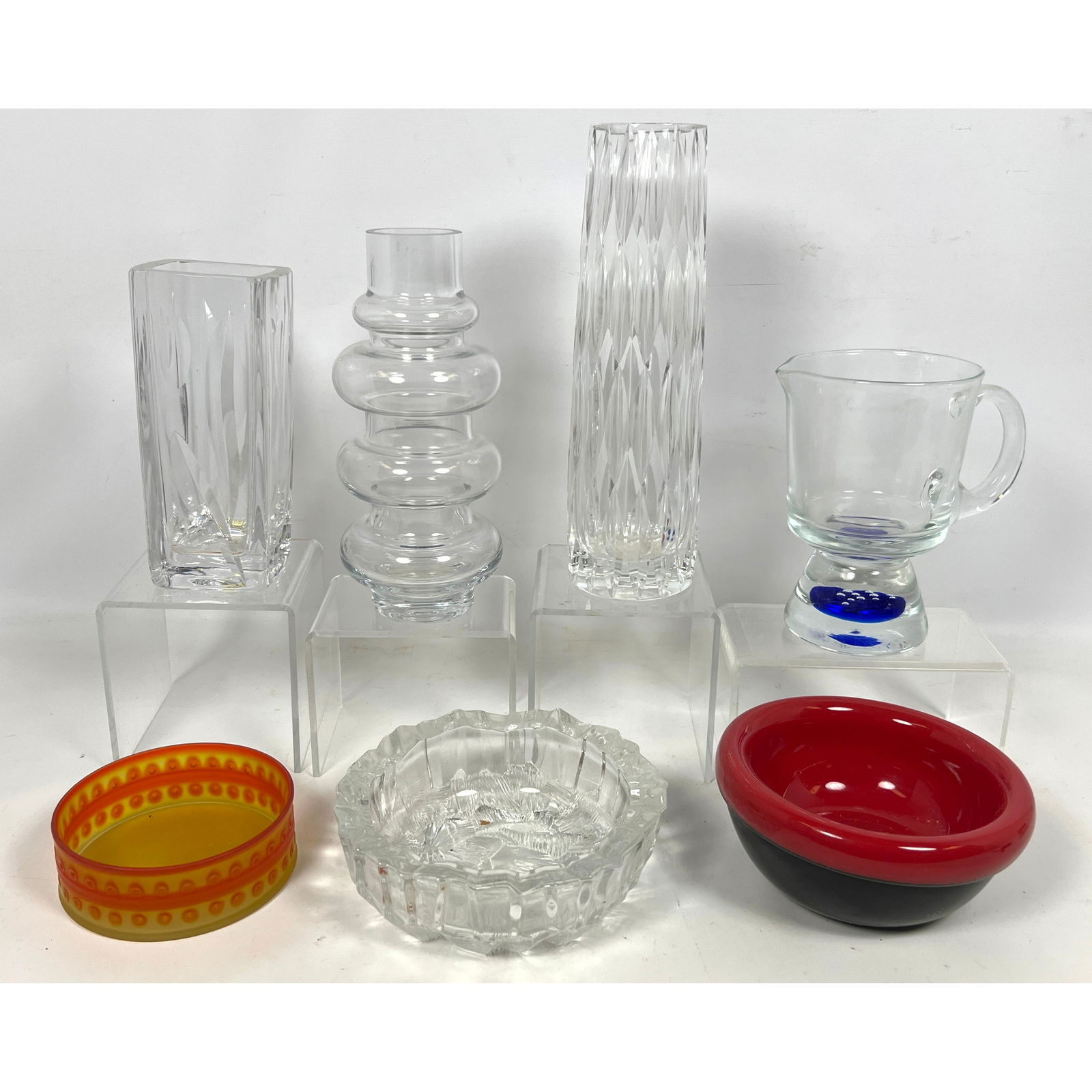 7pcs Art Glass. Vases and Bowls. Kosta etc. Mid Century Modern (1 of 20)