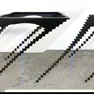 BROWN JORDAN "Sol Y Luna" Gazelle Dining Cafe Table. No Glass. Aluminum. Original Design by DAN JOHN: BROWN JORDAN "Sol Y Luna" Gazelle Dining Cafe Table. No Glass. Aluminum. Original Design by DAN JOHNSON. Outdoor, Garden, Patio. Dimensions: Height: 29 inches, Width: 25 inches, Depth: 25 inches. ---
