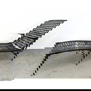 BROWN JORDAN by DAN JOHNSON "Sol Y Luna" Gazelle Chaise Lounges. Aluminum Frames with Arms and Adjus: BROWN JORDAN by DAN JOHNSON "Sol Y Luna" Gazelle Chaise Lounges. Aluminum Frames with Arms and Adjustable Reclining Backs. Original Design by DAN JOHNSON. Cushions. Outdoor, Garden, Patio. Dimensions:
