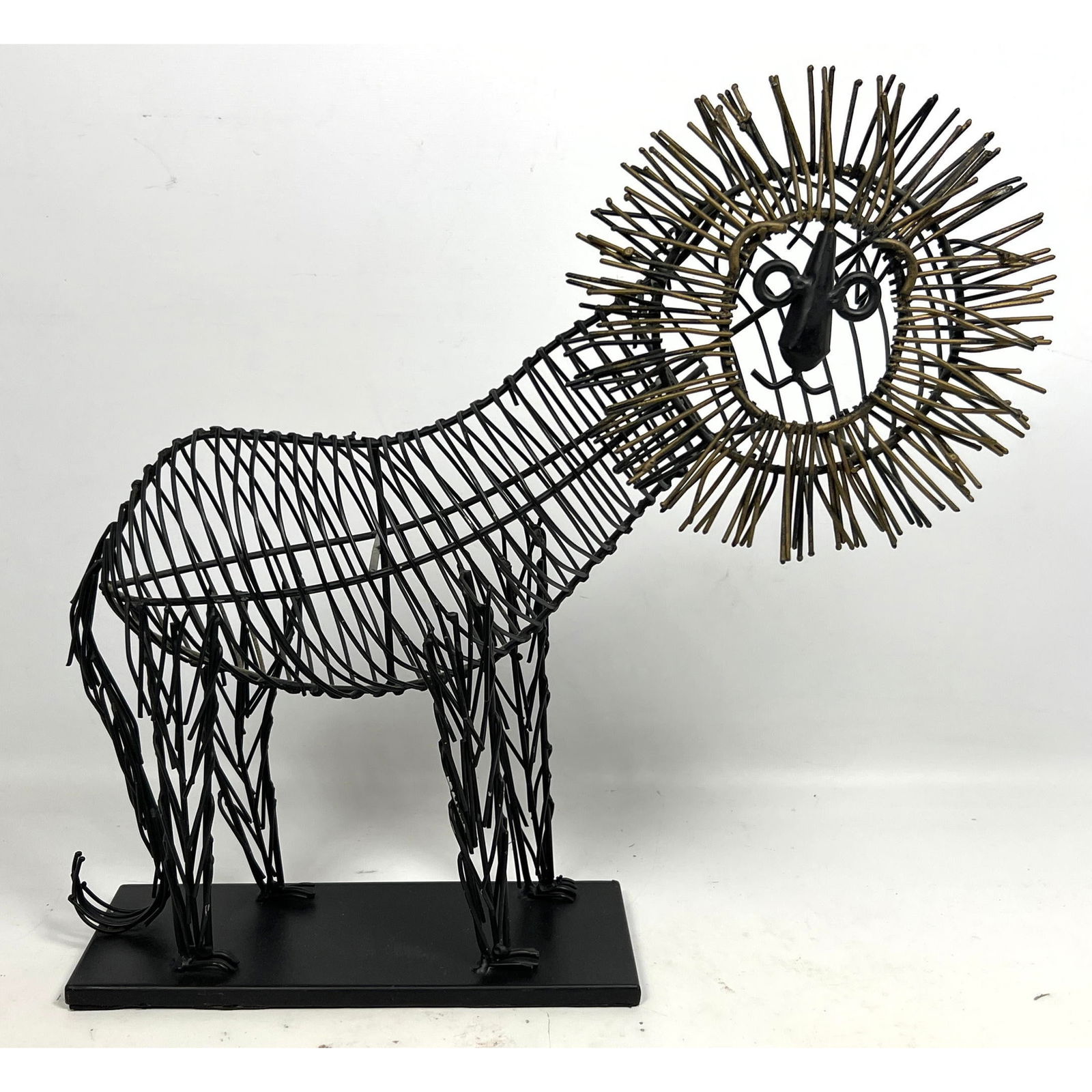 Frederic Weinberg Style Wire Lion. Metal. (1 of 10)