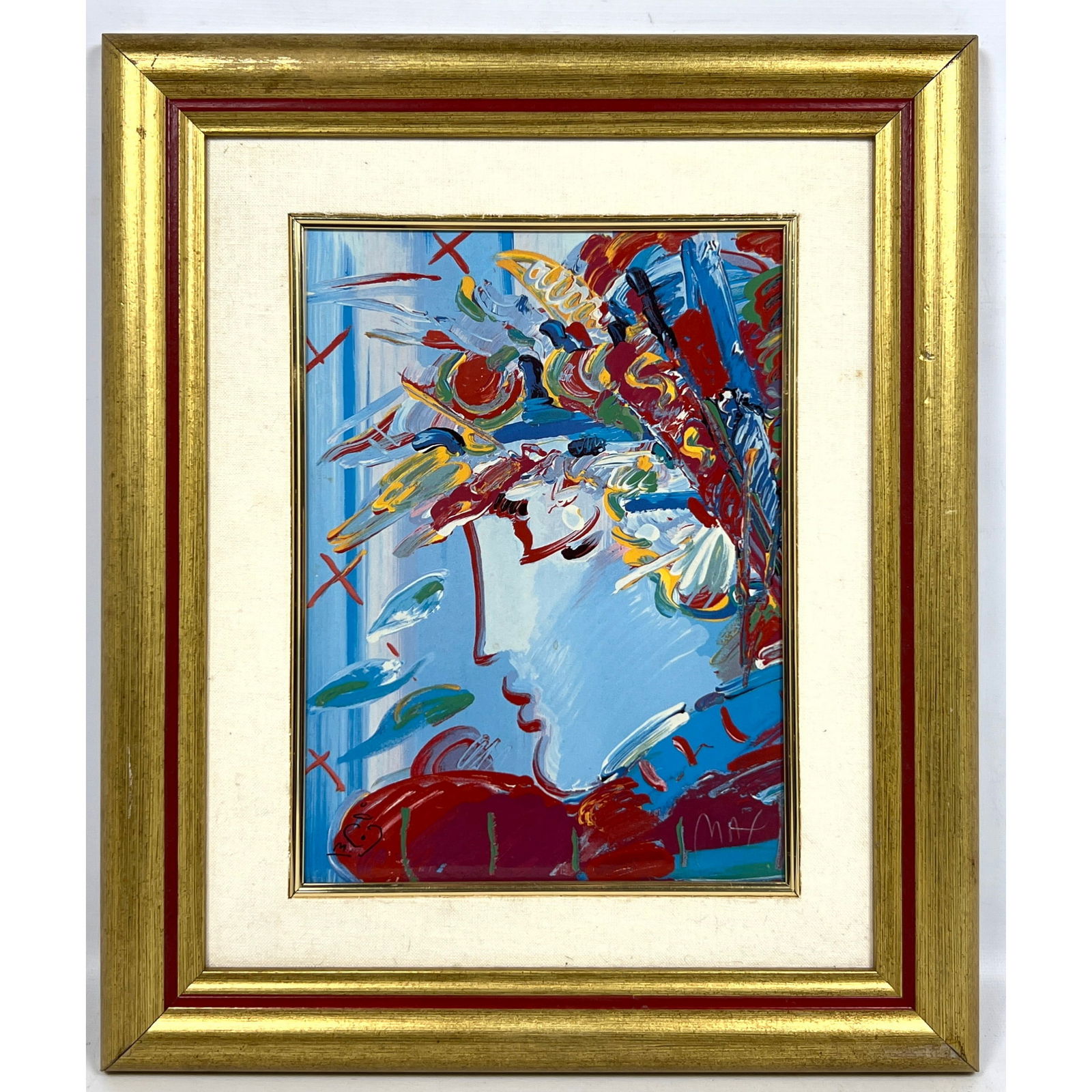 Peter Max Porcelain Plaque. Blushing Beauty. Franklin Mint Limited Edition of 950. (1 of 9)
