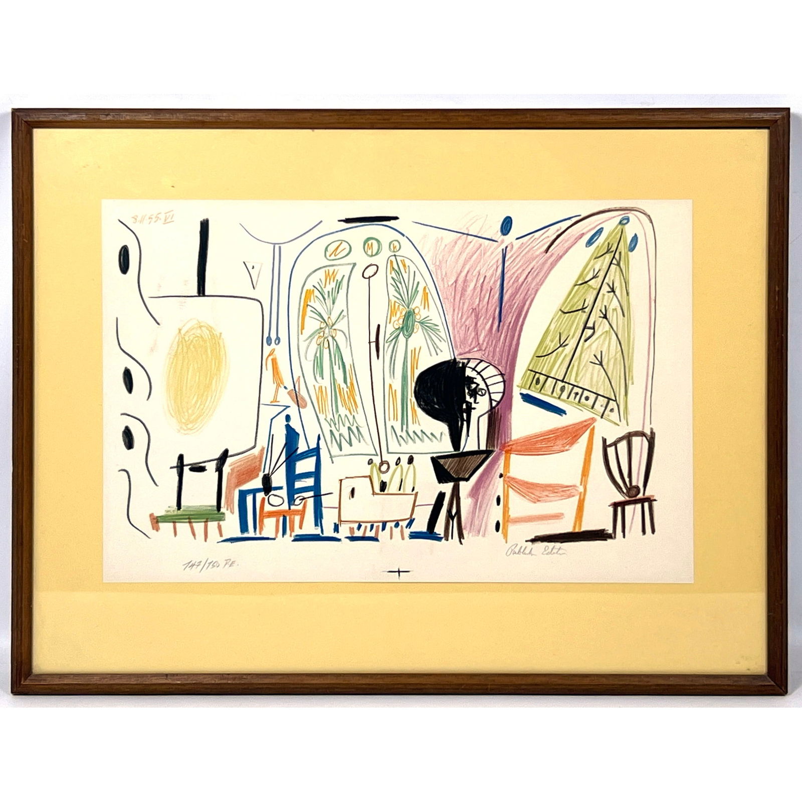 Pablo Picasso Print. L'Atelier de La Californie" See Photos for marks. (1 of 10)