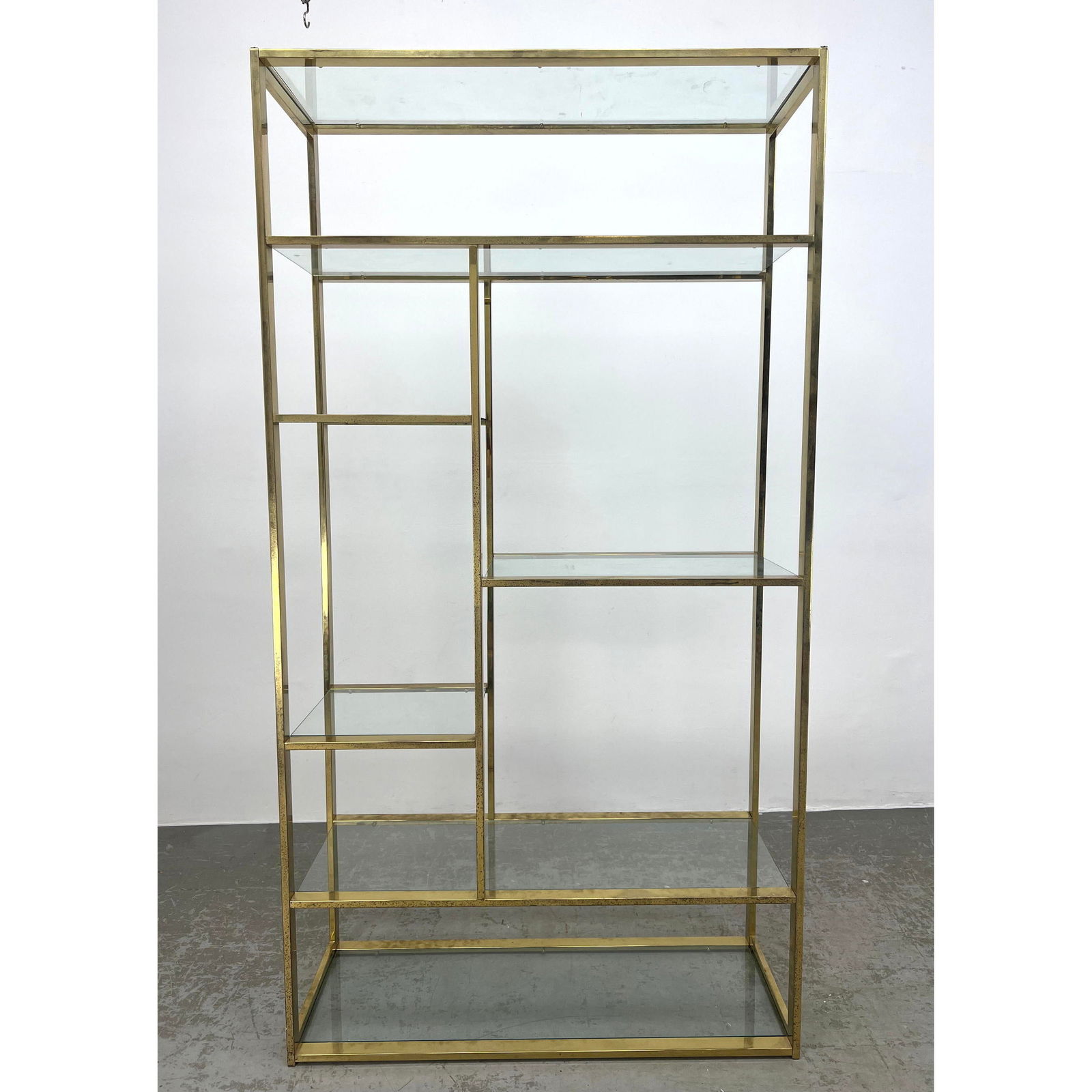 Brass Frame Display Shelves Etagere Unit. Design Institute Style. (1 of 10)