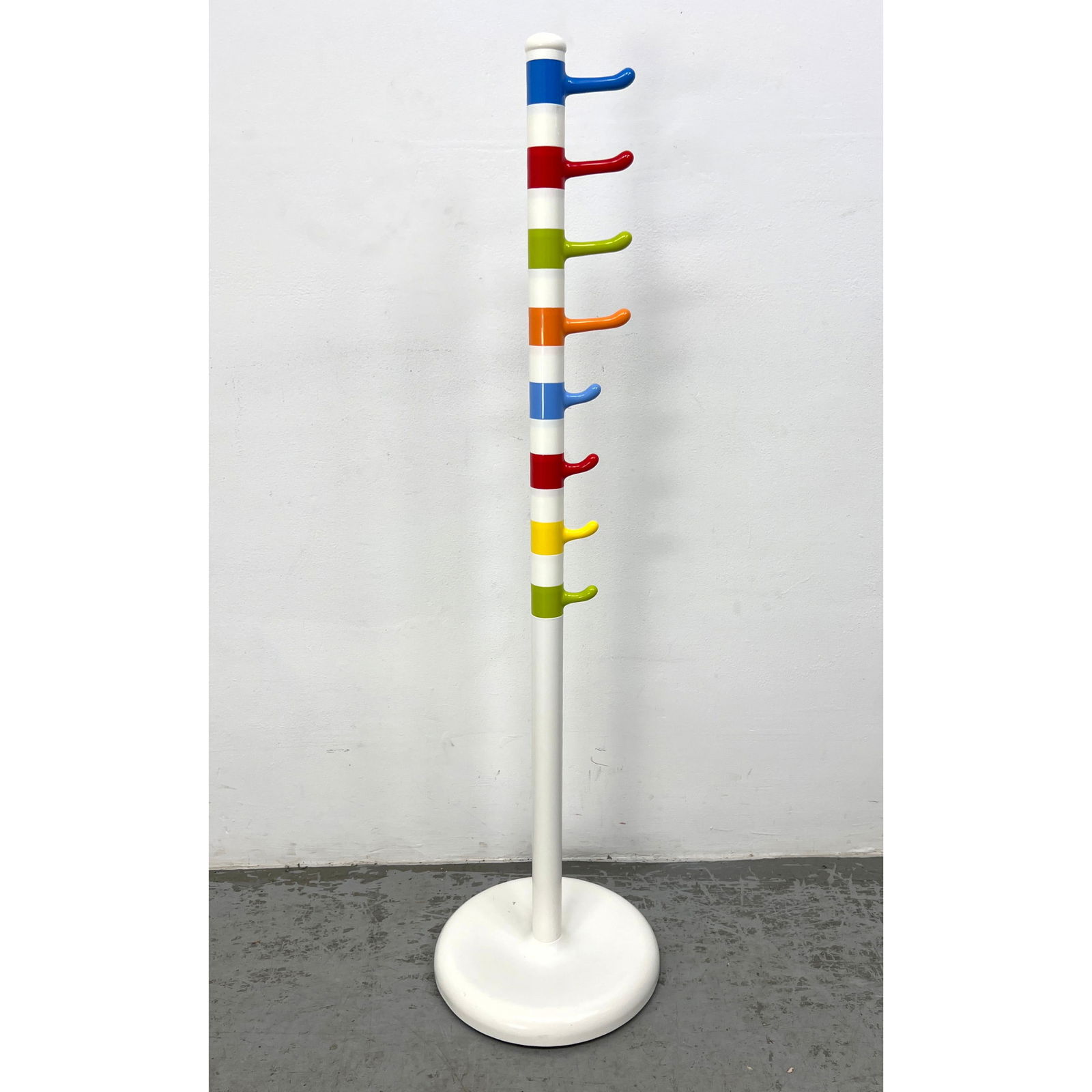 Vintage IKEA Modular Krokig Child's Standing Coat Clothes Rack. Colored Hooks. Floor Model. (1 of 10)