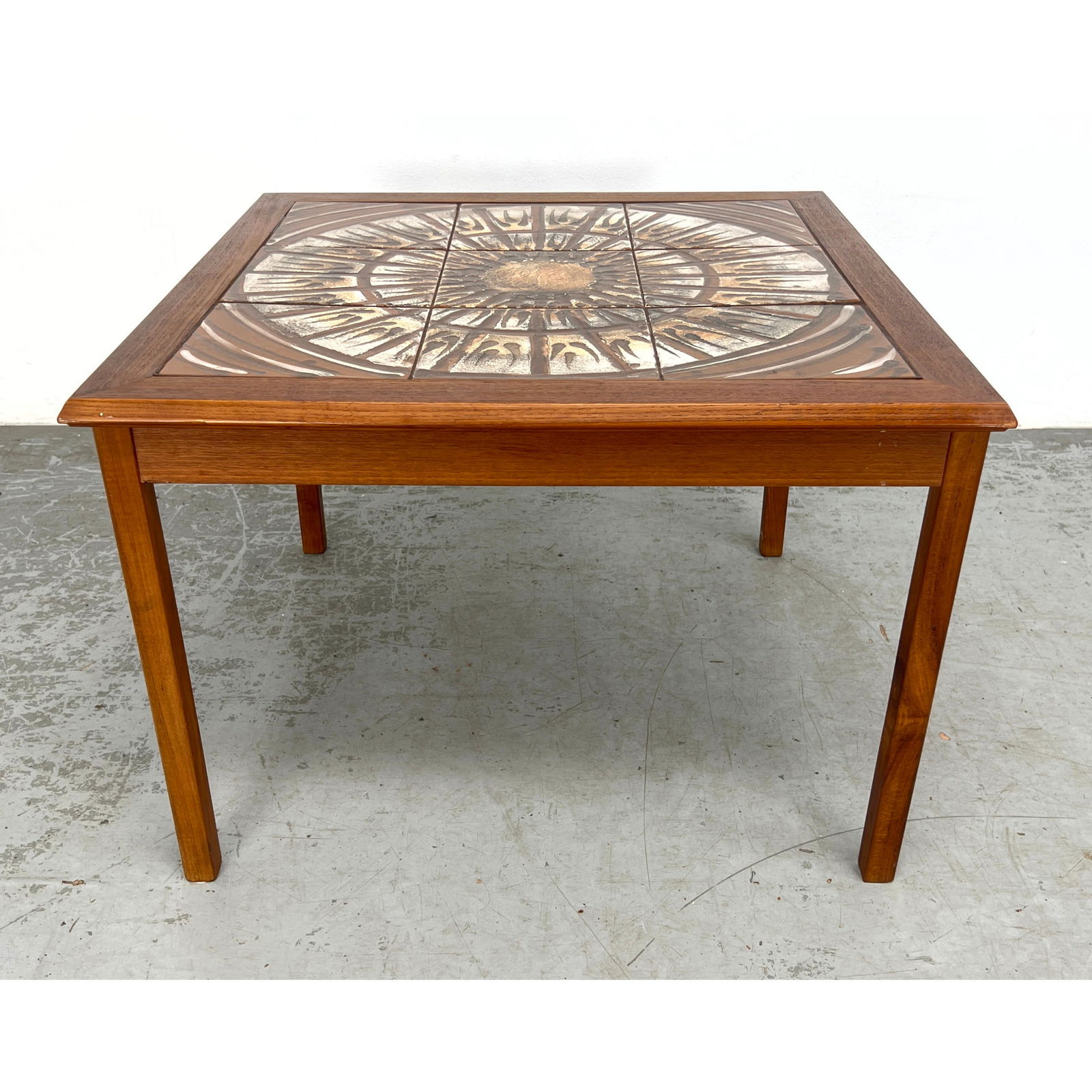 Danish Modern Teak Tile Top End Table. Toften Mobelfabrikken stamp. (1 of 11)