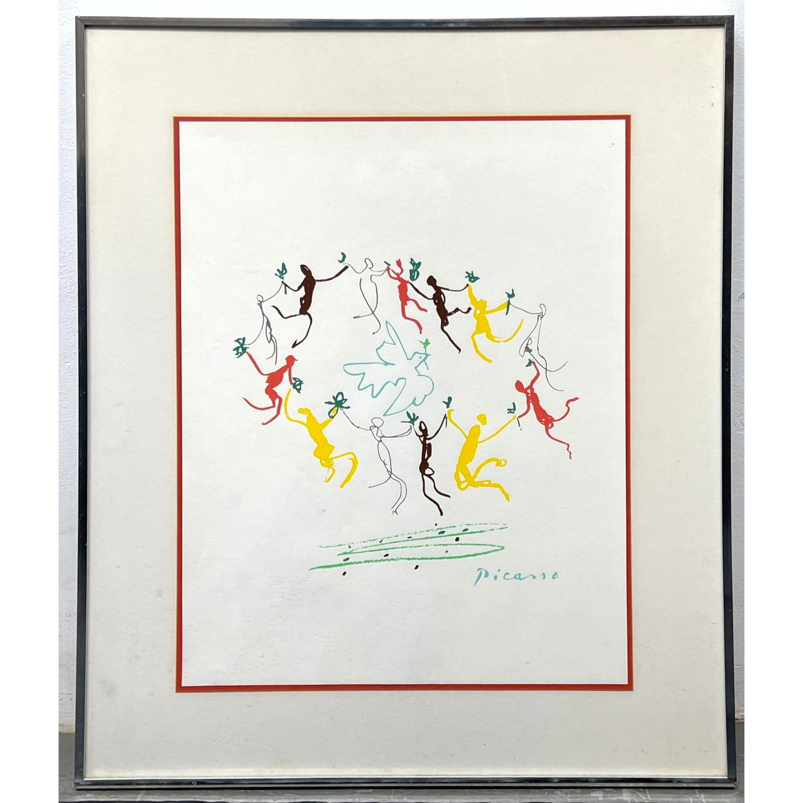 After Pablo Picasso "Le Ronde de la Jeunesse" (The Dance of Youth) Print. Colorful Expressive Figure (1 of 12)