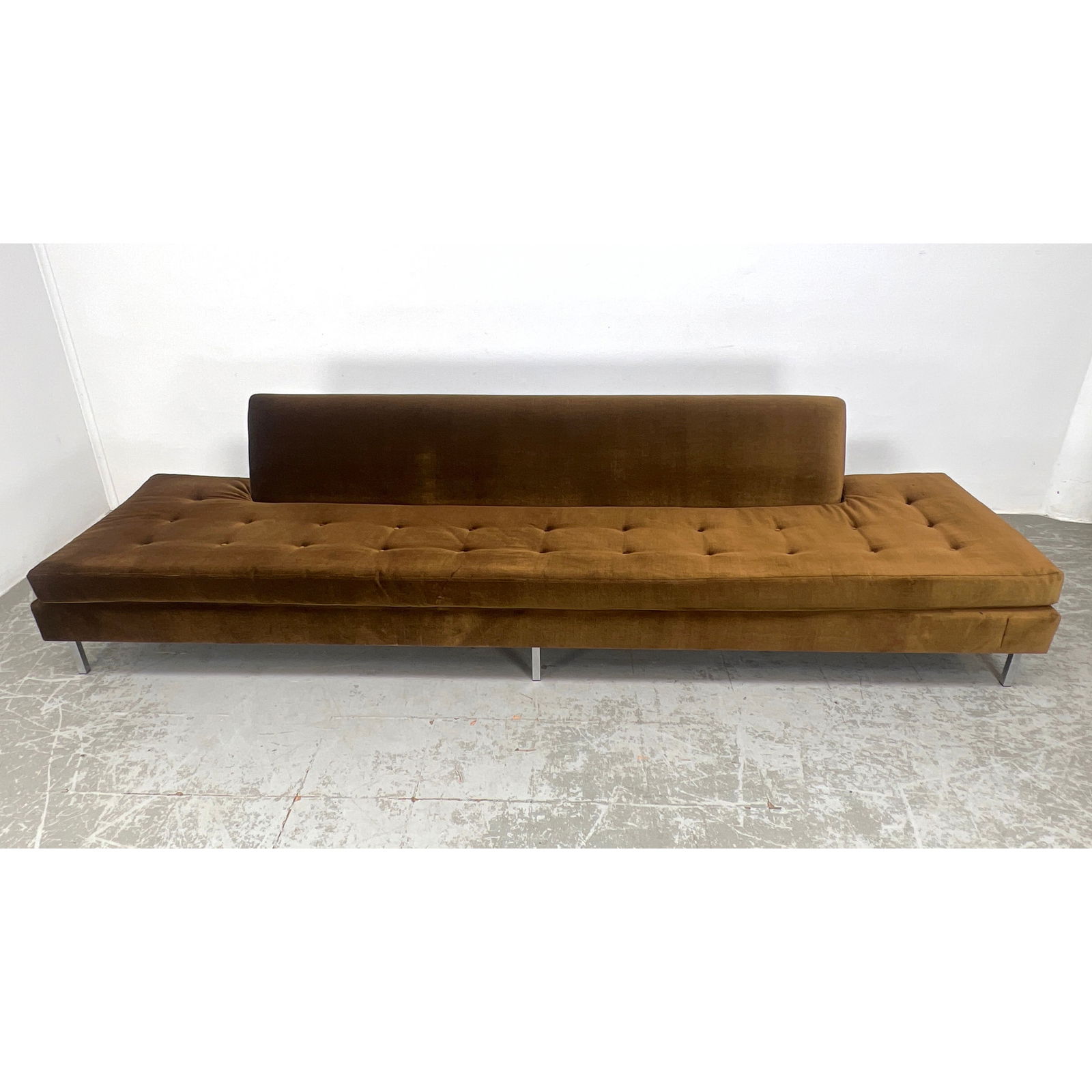 Harvey Probber Style Sofa Couch with Steel Knoll Style Legs. (1 of 11)