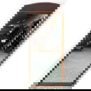 LANE American Modern Wall Mirror. Arched Frame has corrugated Element. Marked.: LANE American Modern Wall Mirror. Arched Frame has corrugated Element. Marked. Dimensions: Height: 44.5 inches, Width: 19.5 inches. --- - We offer curbside delivery for most items to NYC, Manhattan, C