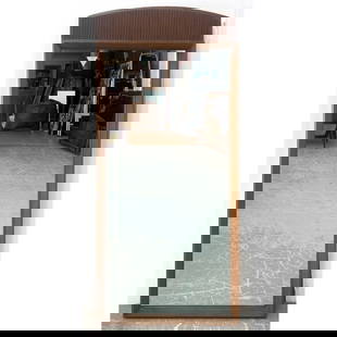 LANE American Modern Wall Mirror. Arched Frame has corrugated Element. Marked.: LANE American Modern Wall Mirror. Arched Frame has corrugated Element. Marked. Dimensions: Height: 44.5 inches, Width: 19.5 inches. --- - We offer curbside delivery for most items to NYC, Manhattan, C