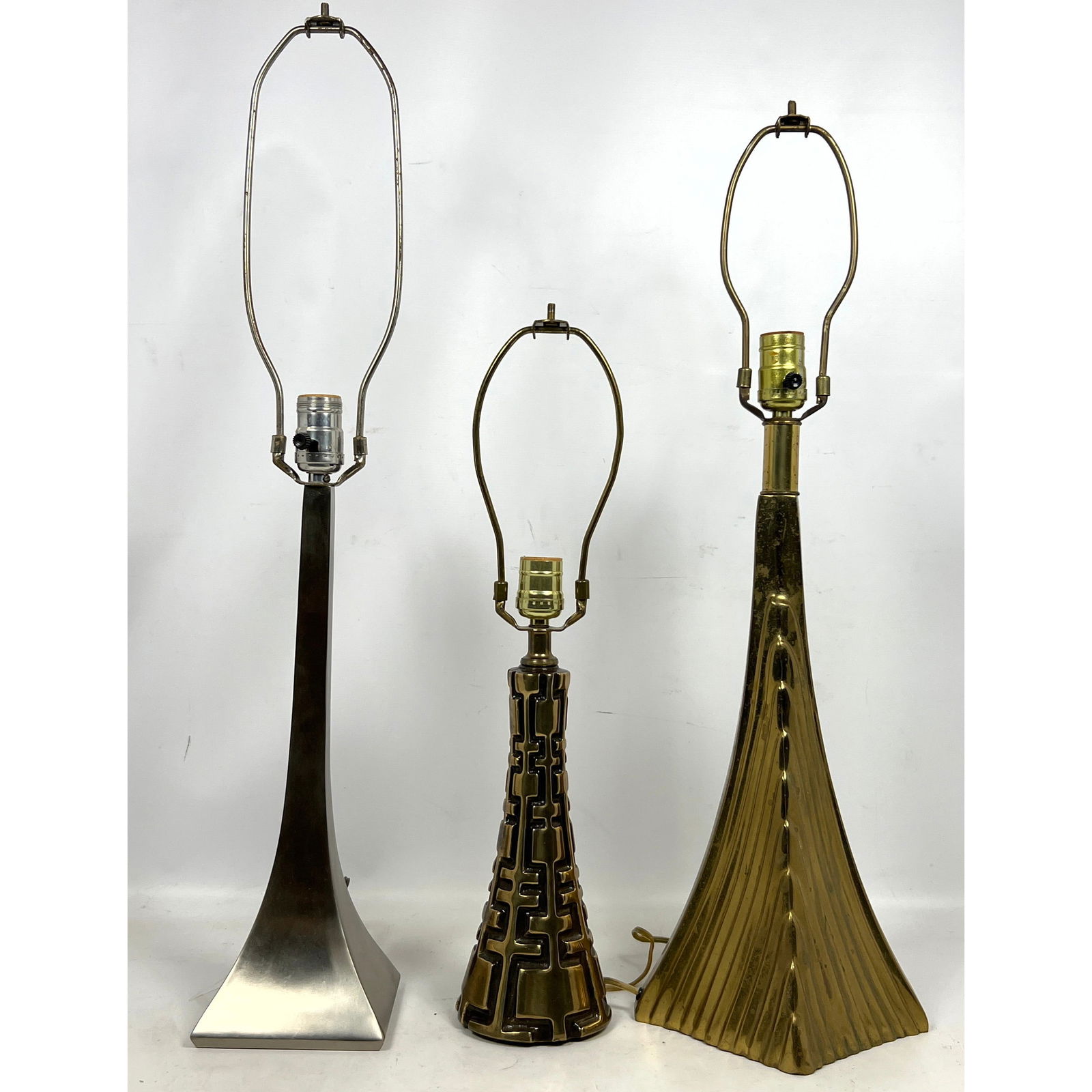 3 Pc Mid Century Table Lamp Lot Laurel and others (1 of 16)