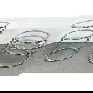 2pc Milo Baughman Chrome Tube Tables. Round Elements pivot and swing out. Inset Glass Tops. Side and: 2pc Milo Baughman Chrome Tube Tables. Round Elements pivot and swing out. Inset Glass Tops. Side and Coffee Table Models. Dimensions: Height: 22.5 inches, Width: 18 inches, Depth: 18 inches. - Additio