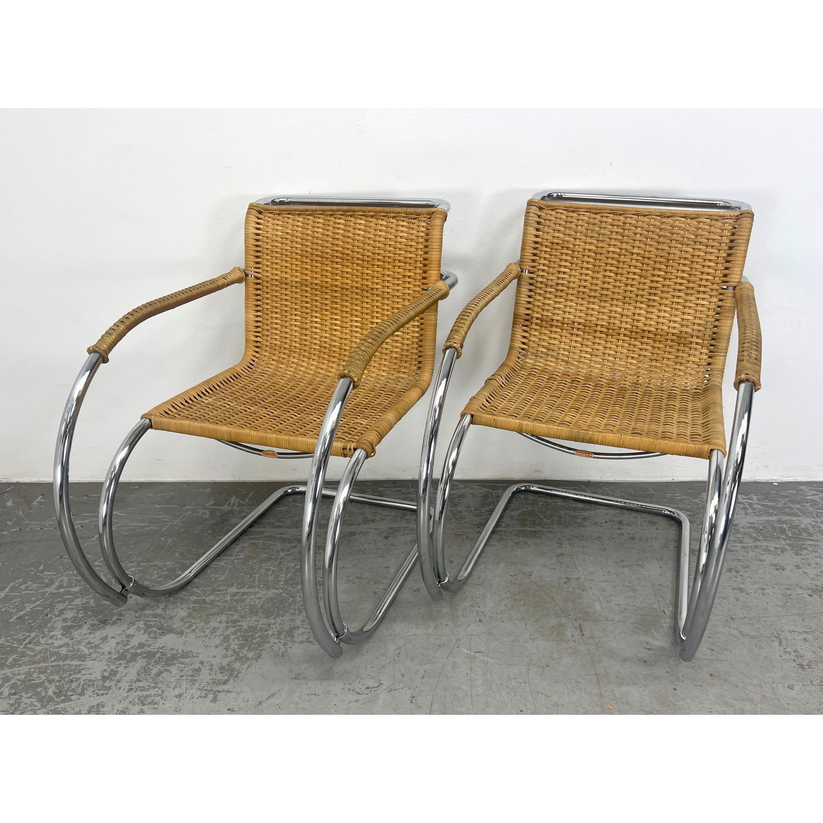 Pair Bauhaus MR 20 Cantilever Arm Chairs by Mies Van Der Rohe for Stendig (1 of 13)