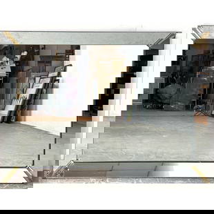 Large 60s Wall Mirror with Mirror Frame.: Large 60s Wall Mirror with Mirror Frame. Dimensions: Height: 32.75 inches, Width: 47 inches. --- - We offer curbside delivery for most items to NYC, Manhattan, Close Brooklyn, Hoboken about a week aft