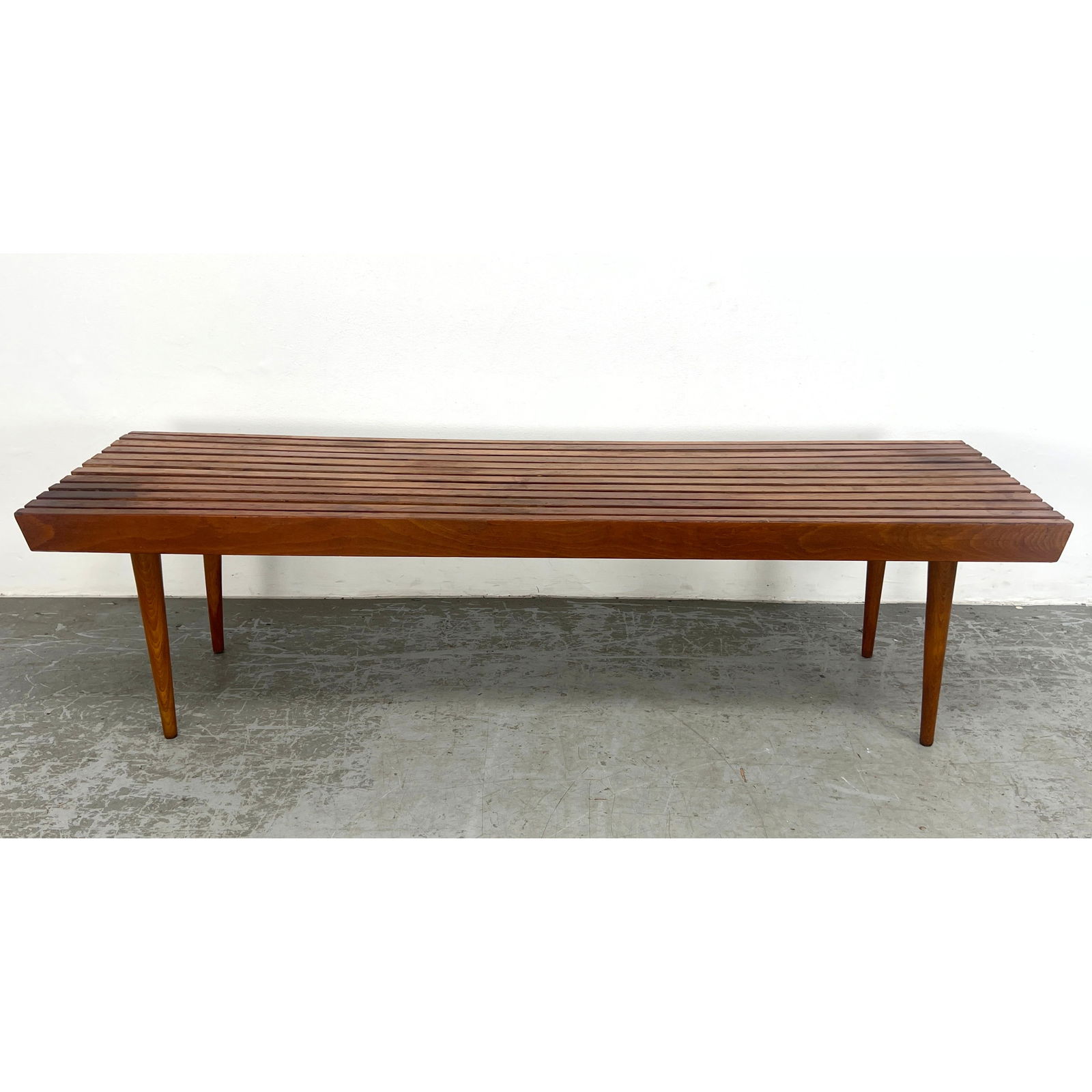 Mid Century Modern Slat Bench Coffee Table. (1 of 10)