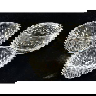 Collection 3 ORREFORS Crystal Bowls.: Collection 3 ORREFORS Crystal Bowls. Dimensions: Height: 4.75 inches, Width: 8 inches, Depth: 8 inches. --- - We offer curbside delivery for most items to NYC, Manhattan, Close Brooklyn, Hoboken about