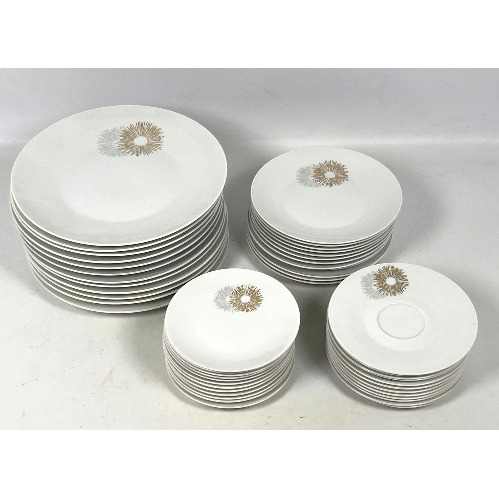 48pc Rosenthal Studio Sunburst designed by Raymond Loewy Porcelain China Dish set. Dishes.- Manufact (1 of 11)