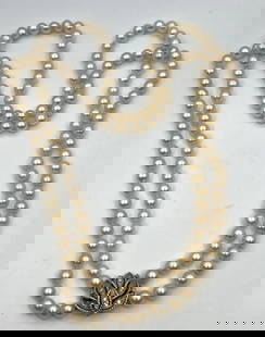 Set Pearls with 14k Gold and Diamond Clasp. 1" clasp pearls 6mm: Set Pearls with 14k Gold and Diamond Clasp. 1" clasp pearls 6mm Dimensions: Height: inches, Width: inches. : L: 24 inches. --- US Packing and Shipping charge: Jewelry: $20 first item. $3 each addition