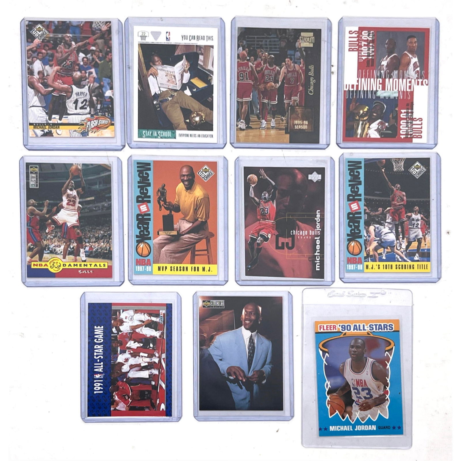 11pc Michael Jordan basketball cards. 90 Fleer. Vintage. (1 of 19)