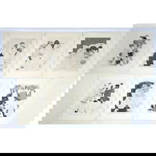 7pcs Charles Martin Erotica Engraving Prints.: 7pcs Charles Martin Erotica Engraving Prints. Dimensions: Height: 11 inches, Width: 8.75 inches. --- US Packing and Shipping charge: In house shipping available. Will be calculated once destination kn