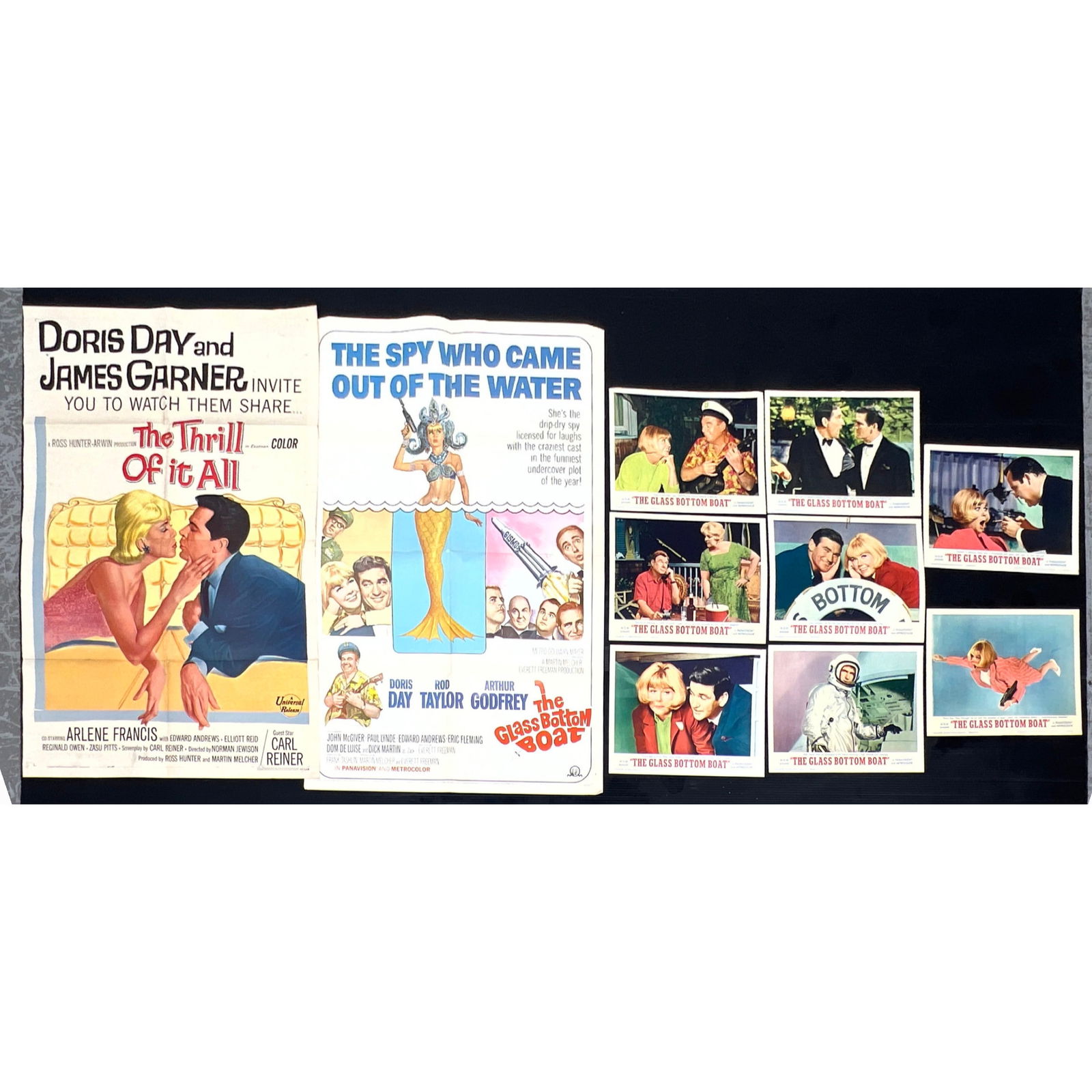 Movie Ephemera. 2 Doris Day Movie Posters. The Thrill of It All and The Glass Bottom Boat. Plus The (1 of 15)