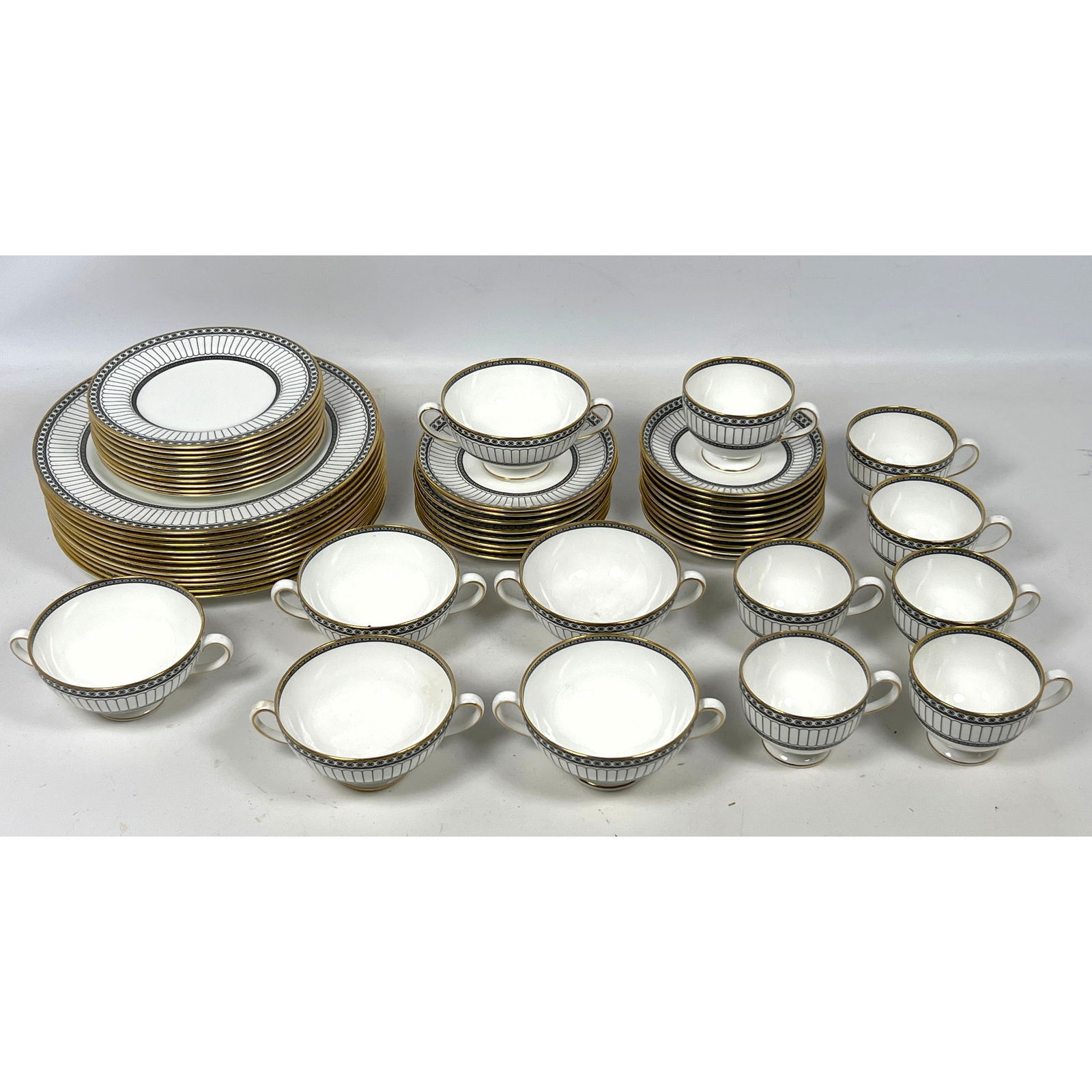 53pc Wedgwood  Black Colonnade China Dish Set. China. Dishes.- Manufacturer:  Pattern:  Tota (1 of 12)