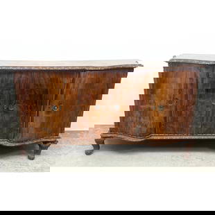 Italian Burl Sideboard Credenza Cabinet. Drawers and Doors.: Italian Burl Sideboard Credenza Cabinet. Drawers and Doors. Dimensions: Height: 38 inches, Width: 79 inches, Depth: 24 inches. --- - We offer curbside delivery for most items to NYC, Manhattan, Close
