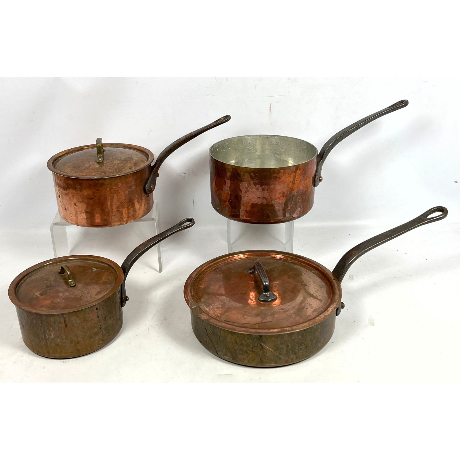 4pcs Vintage French copper cookware. Pots. Marked made in France. (1 of 20)