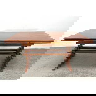 CUSHMAN Rock Maple Refractory style Dining Table. Marked.: CUSHMAN Rock Maple Refractory style Dining Table. Marked. . Includes: 2 - 15 inch leaves Dimensions: Height: 29.5 inches, Width: 60 inches, Depth: 38 inches. --- - We offer curbside delivery for most