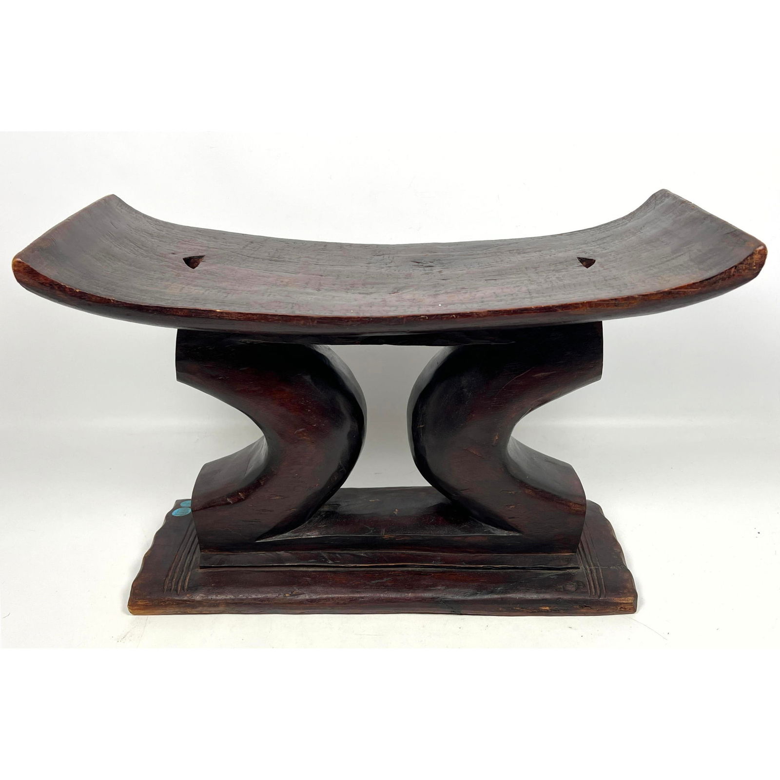 Ashanti Ghana Chiefs Stool.  Elegant Wood Form Bench. (1 of 10)