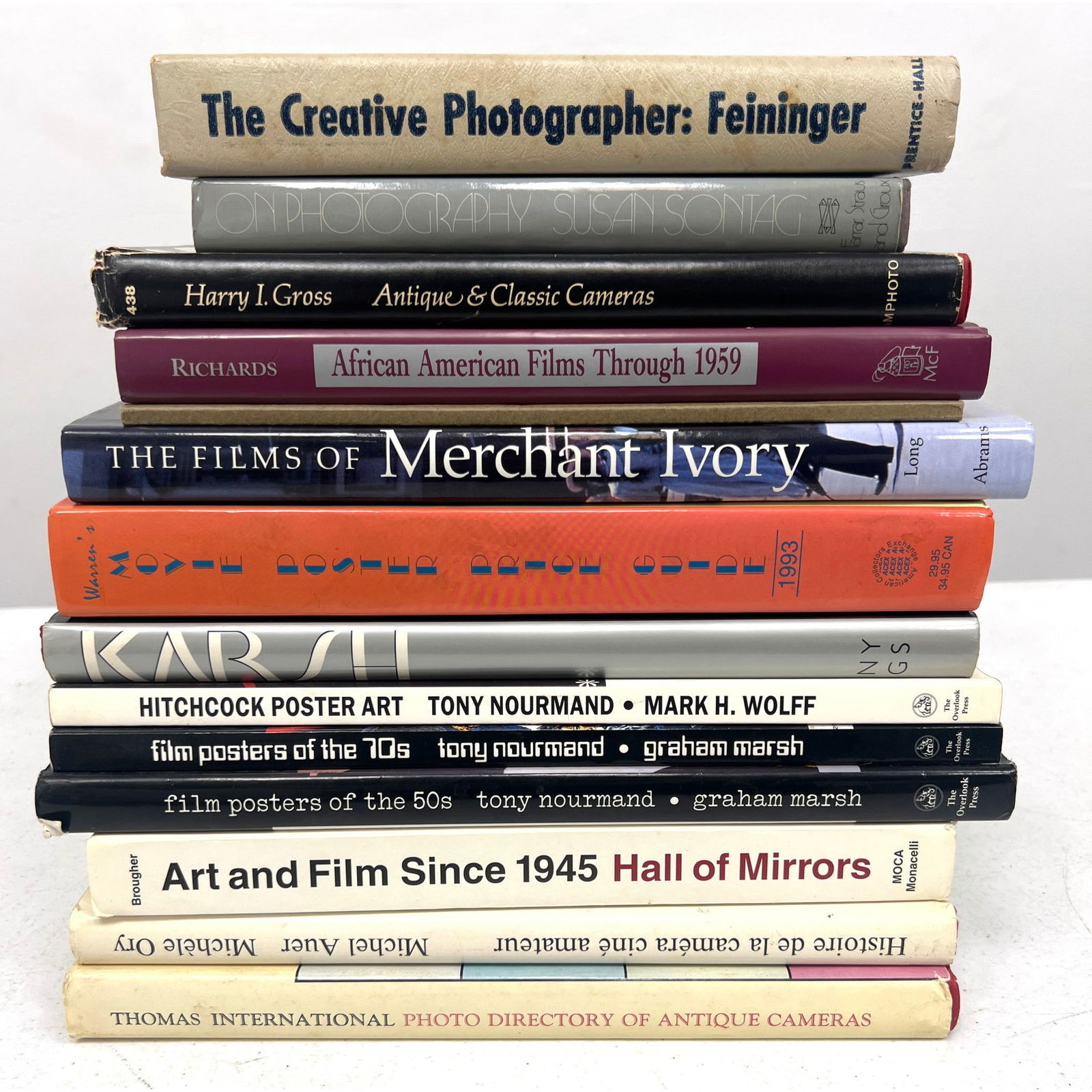 14 Books Film Cameras ,Movies, Film Posters and photography Thomas International Photo Directory of: 14 Books Film Cameras ,Movies, Film Posters and photography Thomas International Photo Directory of Antique Cameras 1840-1940 oversized 1983 First edition 337 pgs. HB/DJ very good, Camera Cine Amateur