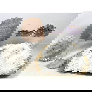 6pcs Geology rock specimens. Quartz Crystal Cluster, Amethyst Quartz,: 6pcs Geology rock specimens. Quartz Crystal Cluster, Amethyst Quartz, Dimensions: Height: 7 inches, Width: 13 inches, Depth: 7 inches. --- US Packing and Shipping charge: In house shipping available.