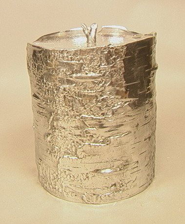 MICHAEL ARAM Contemporary Tree Bark Ice Bucket. M: MICHAEL ARAM Contemporary Tree Bark Ice Bucket. Marked.-- Dimensions: H: 7.75 inches: W: 6.5 inches ---