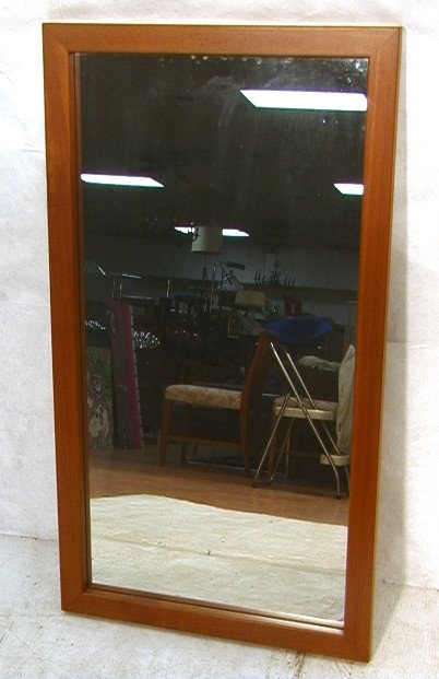 PEDERSEN HANSEN Danish Teak Wall Mirror. Viby J.: PEDERSEN HANSEN Danish Teak Wall Mirror. Viby J. Mark.-- Dimensions: H: 40.5 inches: W: 21.5 inches ---