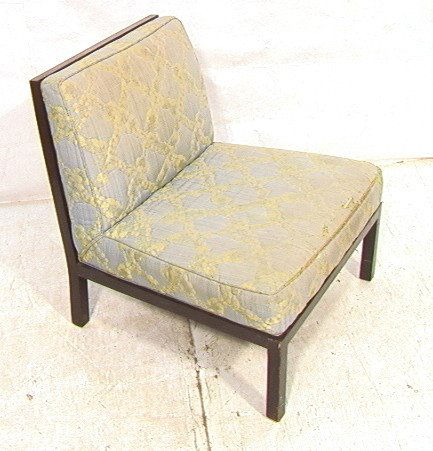 Michael Taylor for Baker Lattice Chair. American: Michael Taylor for Baker Lattice Chair. American Modern Wood Frame. Quilted fabric upholstery. Unmarked.-- Dimensions: H: 30 inches: W: 28 inches: D: 28 inches ---
