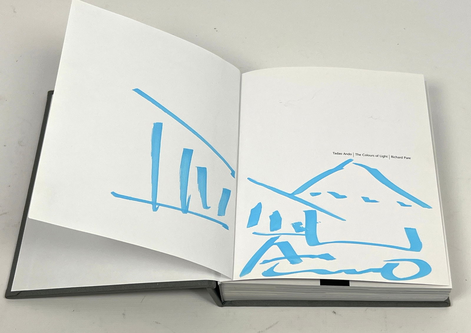 Autographed by Tadao Ando - The Colours of Light by Richard Pare, published by Phaidon Press Limited: Autographed by Tadao Ando - The Colours of Light by Richard Pare, published by Phaidon Press Limited. Also includes a sketch above his signature. Dimensions: Height: 6.5 inches, Width: 6 inches, Depth