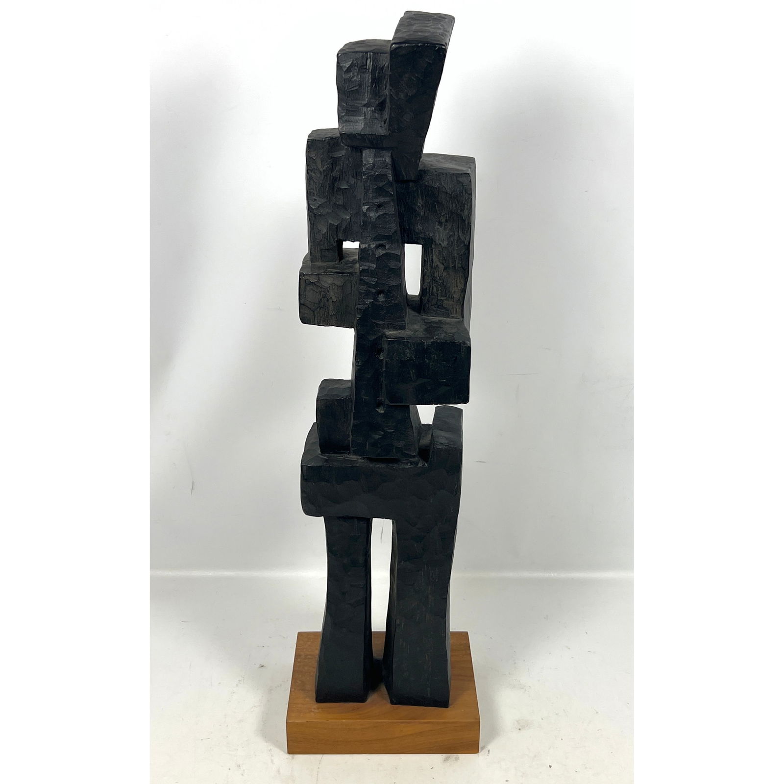 Vintage Large Abstract Cubist Plaster Jazz Musician Sculpture on Wood Base, after Picasso. Austin Pr (1 of 10)