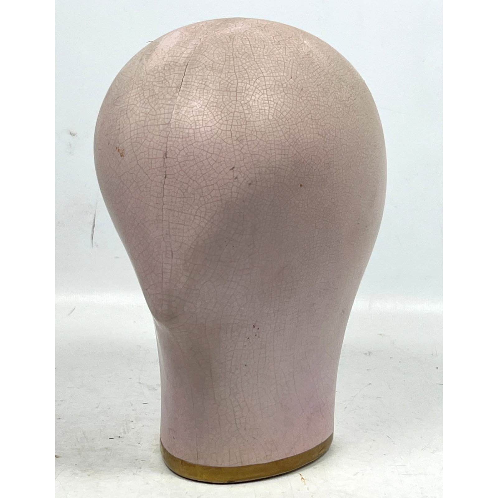 Vintage Display Head sculpture. Crackle Glaze.: Vintage Display Head sculpture. Crackle Glaze. Dimensions: Height: 9.5 inches, Width: 5.5 inches, Depth: 7.5 inches. --- US Packing and Shipping charge: In house shipping available. Will be calculated