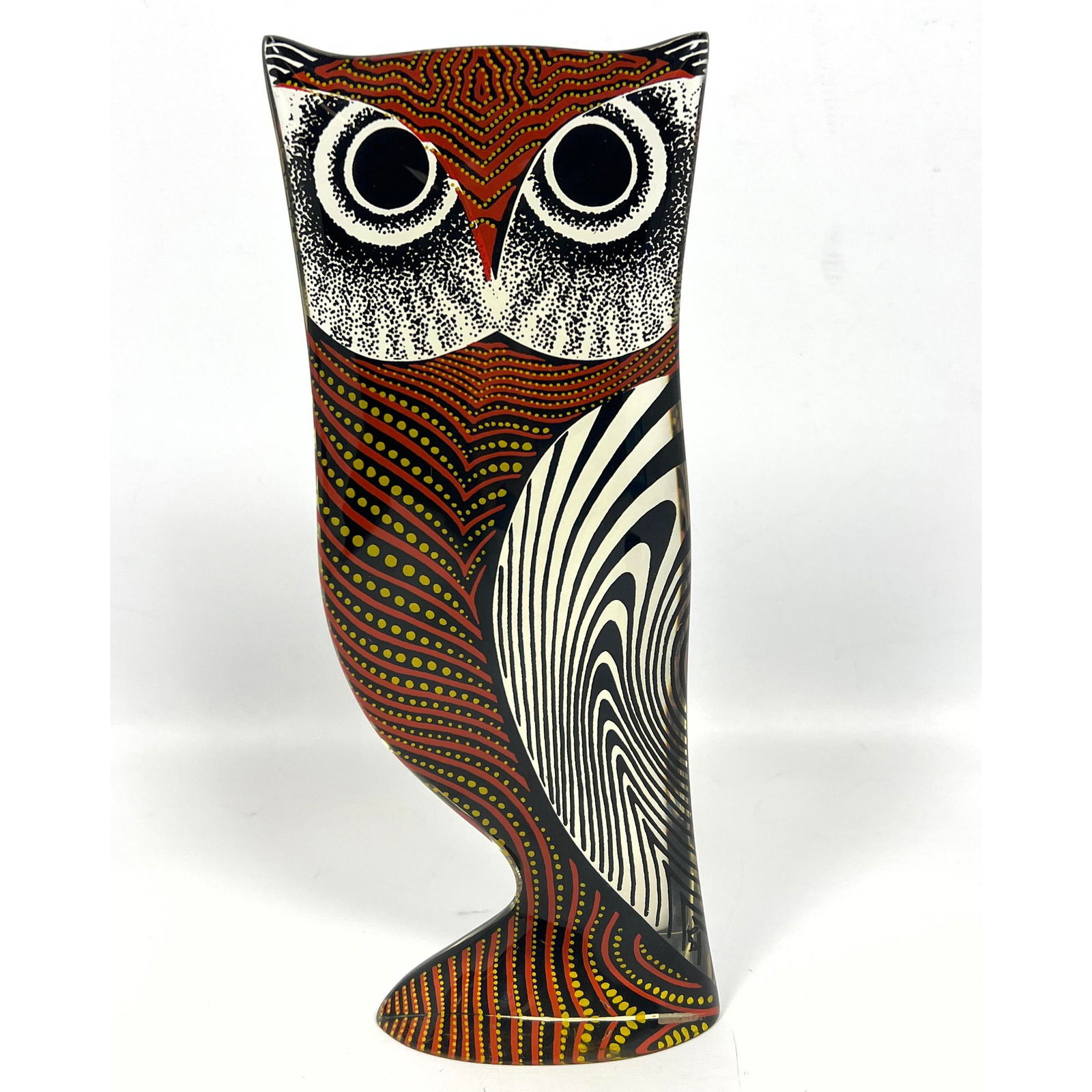 Large Abraham Palatnik Lucite Acrylic Owl Sculpture. Marked. (1 of 10)