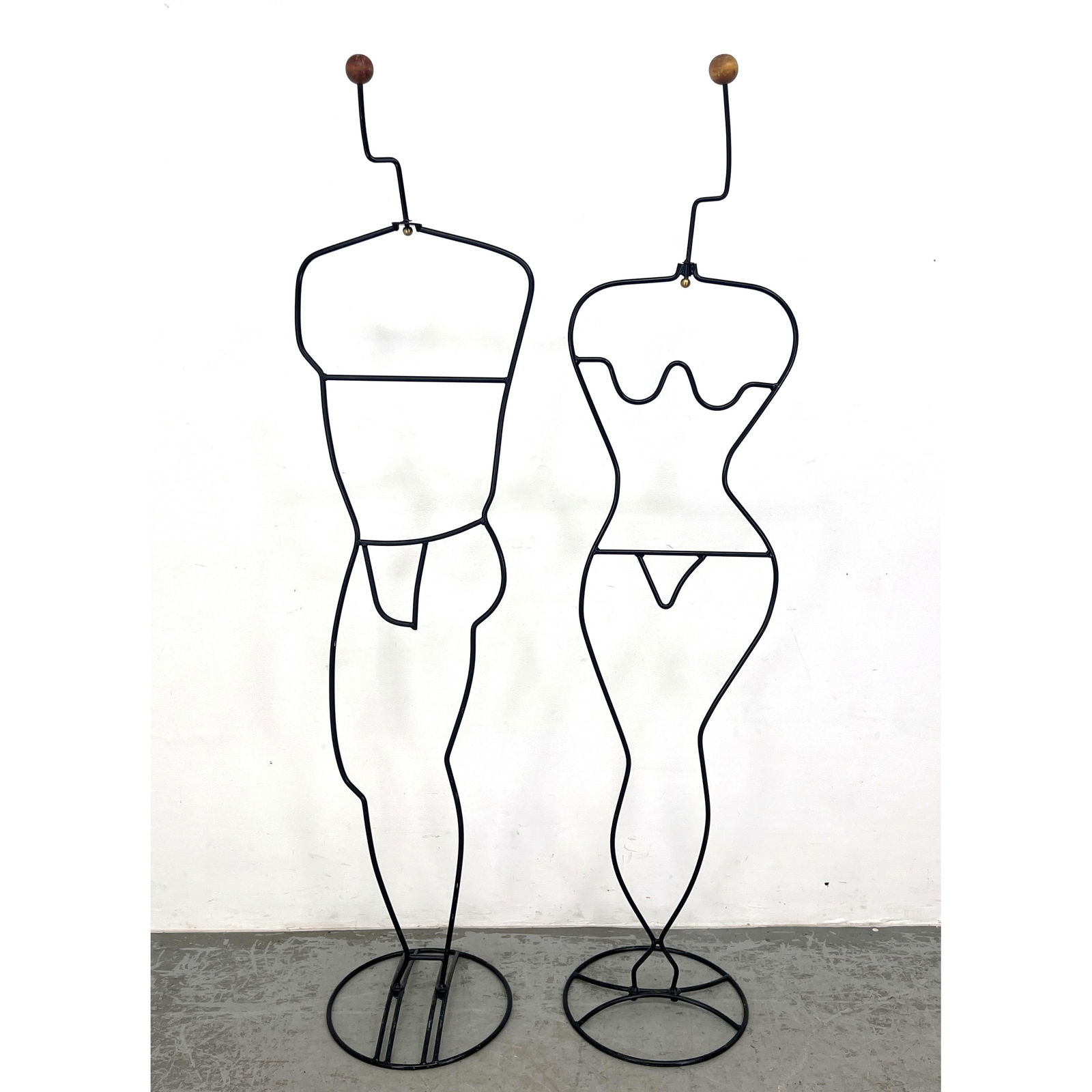 Vintage 80s Ikea Valet Stands. His and Hers Figural Clothes Rack. Bent Metal Mannequins. Ehlen Johan (1 of 12)