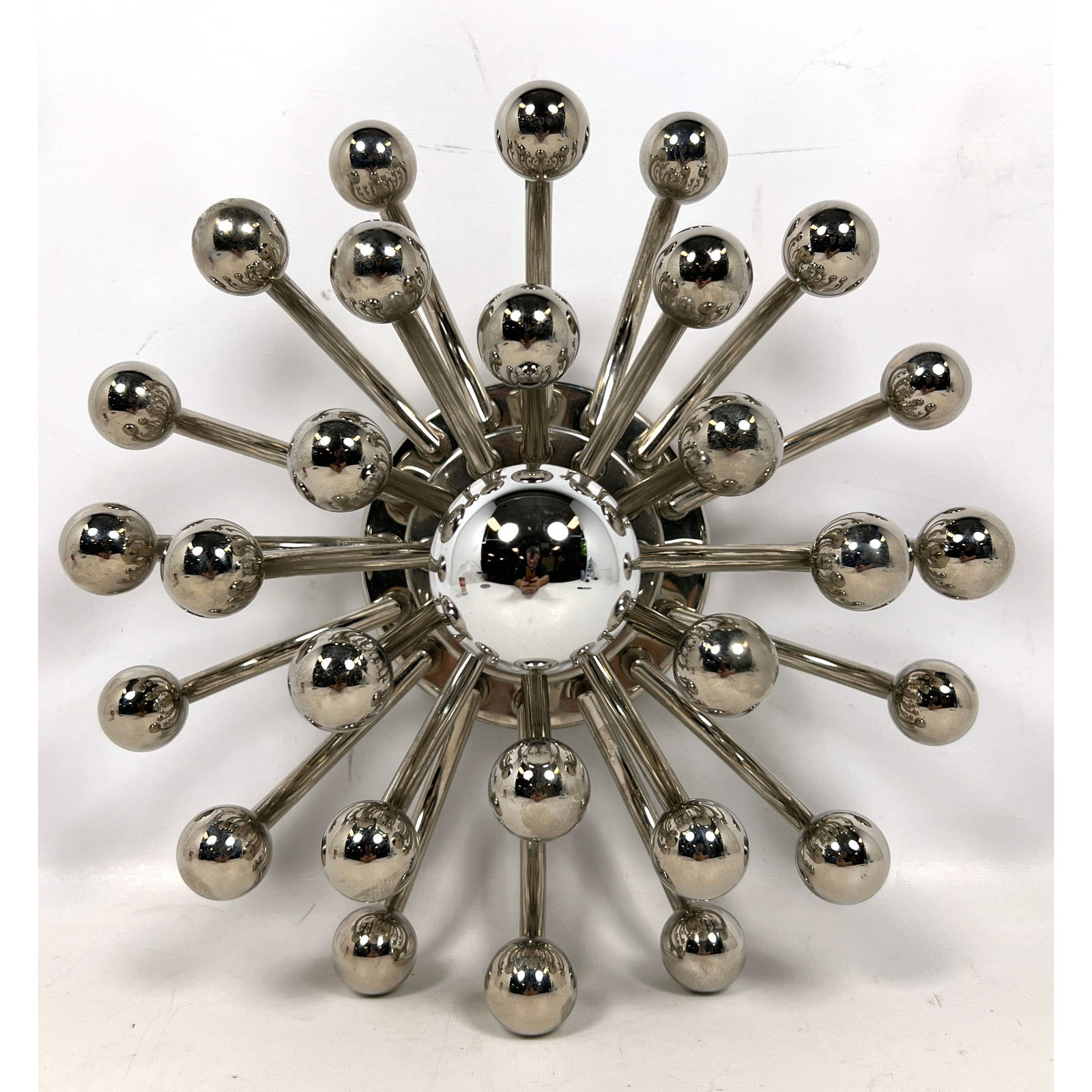 Robert Abbey Polished Nickel Anemone Sconce in the style of Pistillino Wall Lamp (1 of 10)