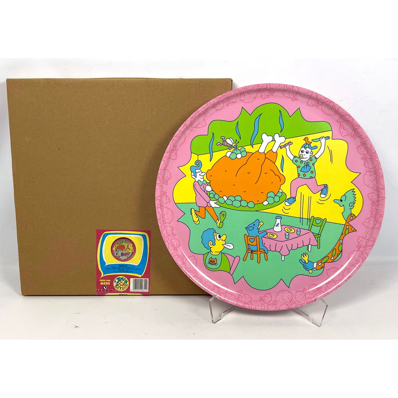 Italian Melamine Tray by Sergio Cascavilla for Alessi, 1997. C.S.A. Original box. (1 of 9)