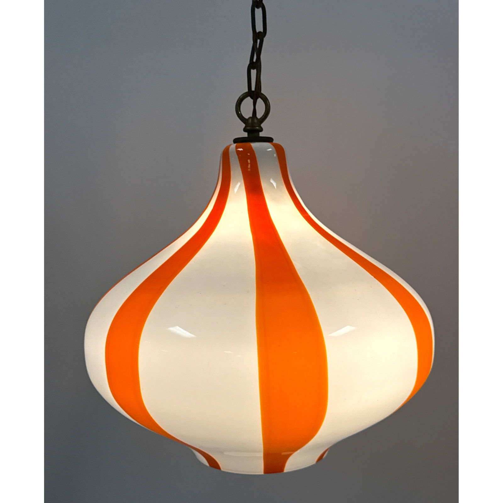 60s Vintage Italian Massimo Vignelli Design Venini Glass Pendant Lamp Italy. Unmarked. (1 of 8)