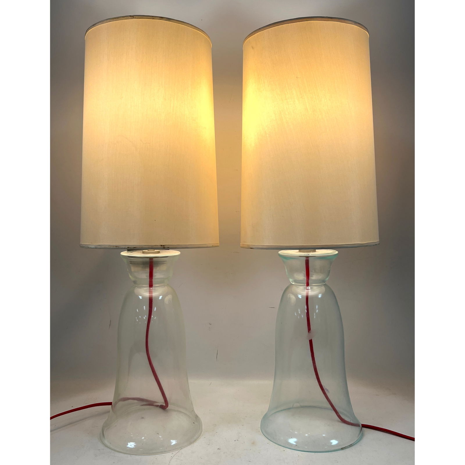 Pair Michael Graves Clear Glass Tale Lamps. (1 of 11)