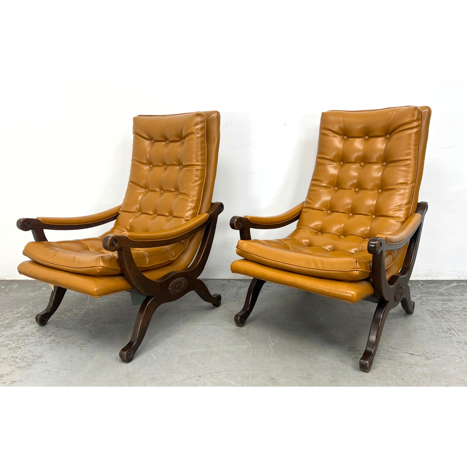 Pair Mid Century Modern Scoop Lounge Chairs. Spanish Style. (1 of 16)