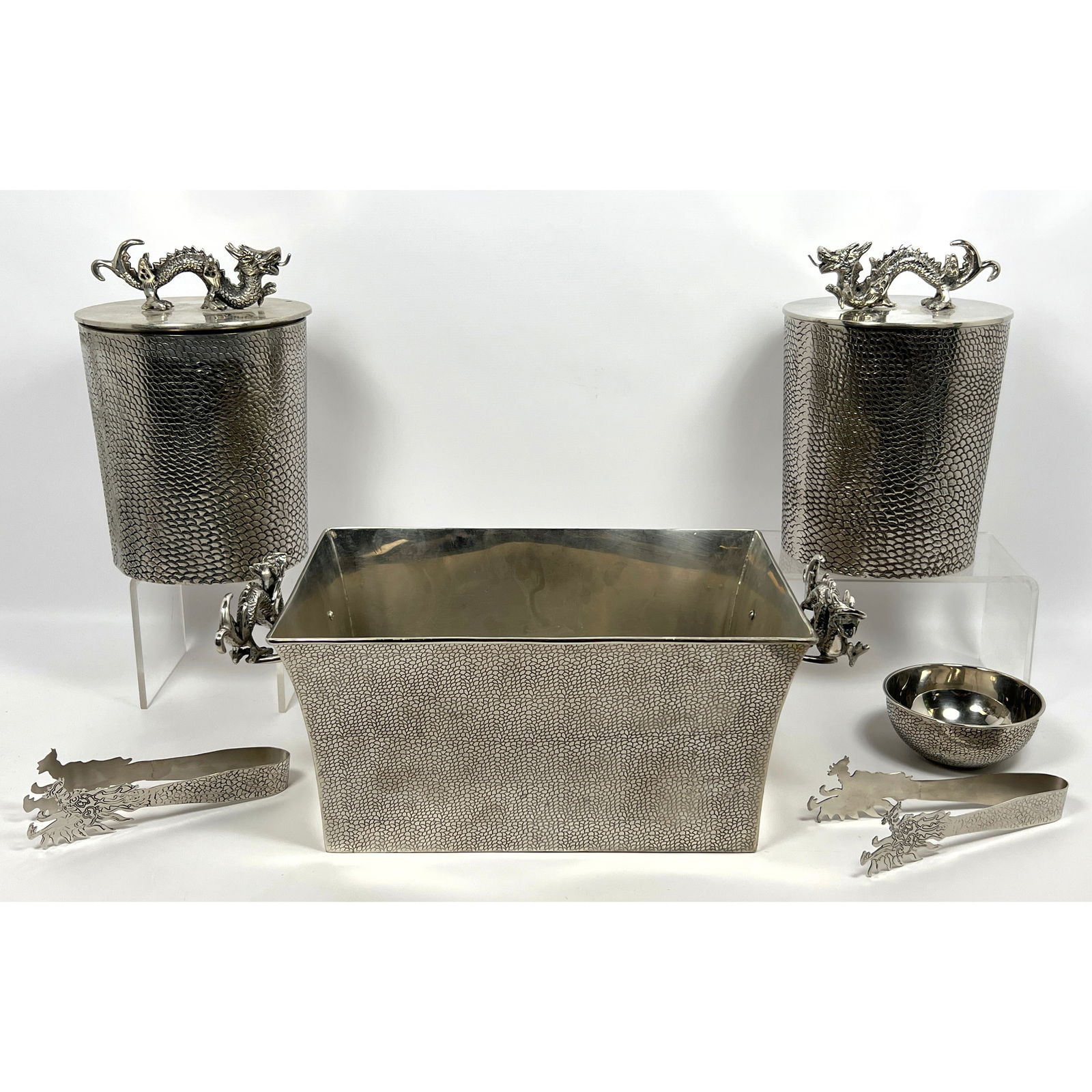 6pc NATORI Asian Motif Bar Ware Set. Figural Dragon Designs. This collection includes Large Rectangu (1 of 20)